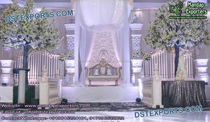 Royal Wedding jharokha สีทองเวที rajisthani rajwada Back-fres เวทีมุสลิมที่ยอดเยี่ยมตกแต่งเวที - Product Image 6