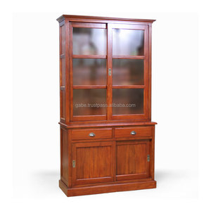 Vitrine en bois avec porte en verre, vitrine, vitrine d'angle - Product Image 1