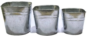 Jardinières de sol pour plantes d'intérieur/extérieur, finition galvanisée contemporaine, tôle GP IHA, élégantes et durables - Product Image 2