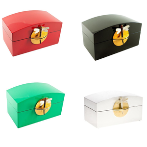 Caja de Joyería de Lacado Colorido con Cierre de Libélula de Vietnam - Product Image 1