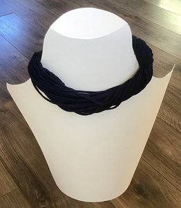 Collar de Algodón Reciclado Azul Marino Hecho a Mano Magic - Product Image 1