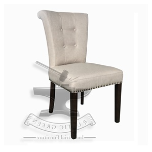 Chaise de salon industrielle en tissu à dossier - Product Image 3