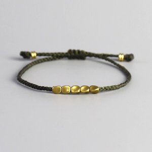 Tibetan Lucky <b>Rope</b> Knot <b>Bracelet</b>, Braided <b>Bracelet</b> Handmade Happiness - Product Image 1