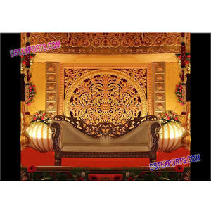 งานแต่งงานแกะสลักเหรียญแผงอินเดียแต่งงานเส้นใยฉากหลังแผงการออกแบบใหม่จัดงานแต่งงานรอบแผงฉากหลัง - Product Image 1