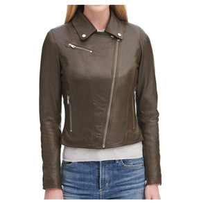 Chaqueta de cuero de motocicleta con cremallera negra para mujer de talla grande, Tops de otoño, abrigo para mujer, prendas de vestir exteriores de moda, venta al por mayor, nuevo - Product Image 1
