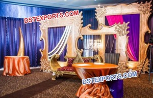 Panel de fibra indio para boda, último diseño de escenario con flores de telón de fondo, hermoso - Product Image 4