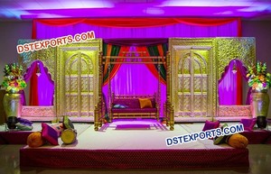 แผงจัดงานแต่งงานที่ทันสมัยหรูหราสำหรับการต้อนรับบอลลีวูดเวทีการตกแต่งงานแต่งงานที่ดูทันสมัย - Product Image 3
