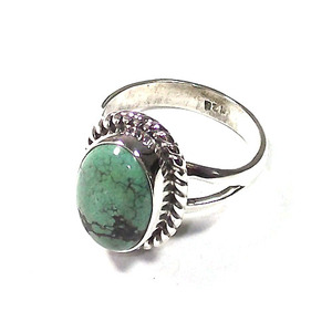 Anillo de Plata de Ley 925 para mujer, anillo de moda Unisex Eternity Vermeil, anillo de plata turquesa para fiestas, aniversarios, joyería - Product Image 3