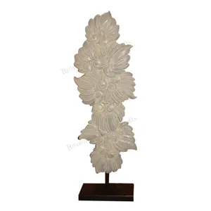 ขาตั้งไม้แกะสลักแบบปรับแต่งเองสำหรับตกแต่งโต๊ะสำนักงานห้องลายดอกไม้แกะสลัก - Product Image 1