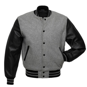Chaquetas universitarias de lana hechas a medida para hombre, cortavientos de manga de cuero Letterman de alta calidad, talla XL, trabajo, temporada de otoño, algodón de nailon - Product Image 1