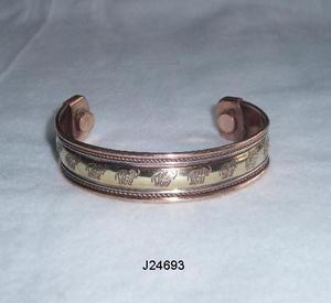 สร้อยข้อมือทองแดงแม่เหล็กออกแบบช้างพร้อมไข่มุกและเพชร-เป็นประโยชน์ต่อสุขภาพกำไลแฟชั่นที่เป็นประโยชน์ต่อสุขภาพ - Product Image 3