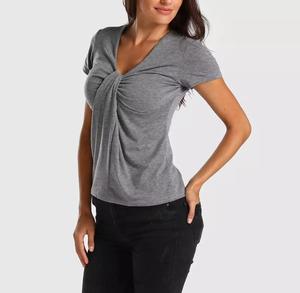 New custom design À La Mode O-cou À Manches Courtes Femmes T-Shirt Meilleur Collection de 2020 en provenance du Bangladesh - Product Image 1