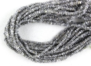 แท้สวย1สาระคุณภาพสูงธรรมชาติสีเทาเพชรชิปลูกปัดดิบสำหรับทำเครื่องประดับขายส่ง - Product Image 3