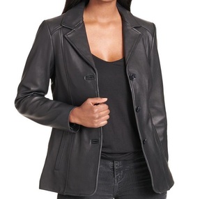 Customized Factory Autumn Winter Womens Apparel Sheep Leather Jacket 100 Percent Polyester Fashion Ladies Clothing - Product Image 6