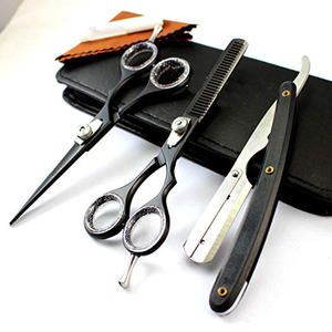 Kit profesional de tijeras para peluquero, barba, bigote, Mini bigote, con logotipo del cliente - Product Image 1