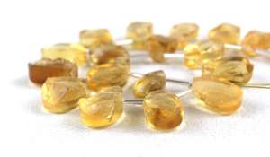 หินซิทรินธรรมชาติแห่งจินตนาการความเจริญรุ่งเรืองลูกแพร์ที่ไม่ได้รับการรักษารูปร่างด้านหลังขัดเครื่องประดับทำหยาบ - Product Image 2