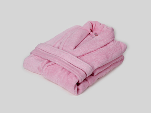 Exportateur professionnel de peignoirs OEM à séchage rapide en molleton de corail de style solide en coton 100% en Inde - Product Image 2