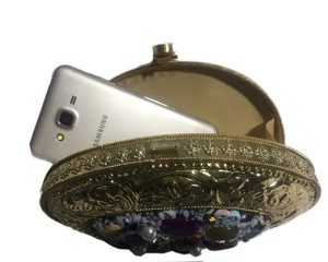 Acrylic Cosmetic <b>Holder</b> Wedding Bag Party Handbag with Gold oval Metal Stylish Ladies OEM Customized Box Logo - Product Image 3