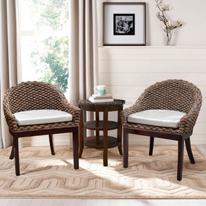 Silla de comedor clásica de aspecto antiguo, mimbre de jacinto de agua hecho a mano para muebles para el hogar - Product Image 1