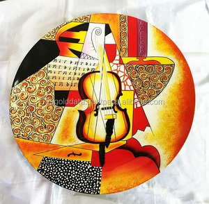 Lacado PICASSO Platos/Platos Decorativos lacados (Sandy 0084587176063 WS) 99 Datos Dorados - Product Image 3