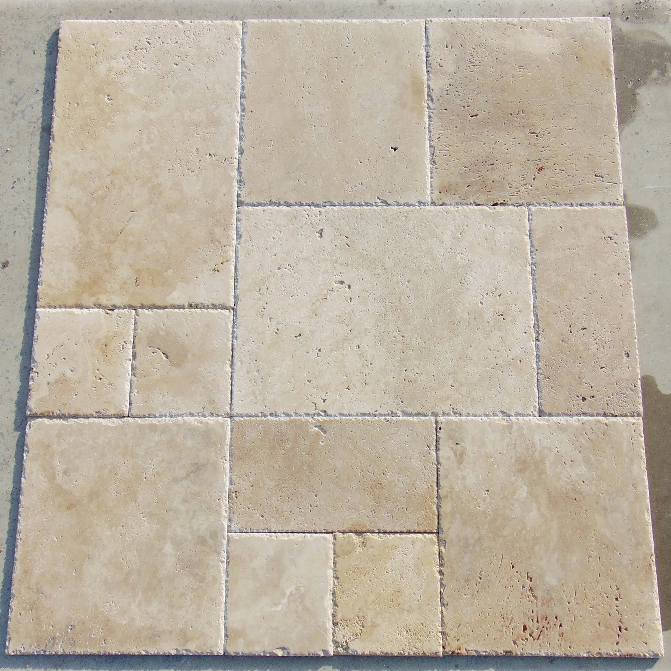 Conjunto premium de bordas com padrão travertine clássico, decoração de uso externo, corte a tamanho feito na turquia