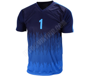 ชุดกีฬาวอลเลย์บอลแขนสั้นแบบซับลิเมชันสำหรับทีมวอลเลย์บอลดีไซน์ตามสั่ง - Product Image 2