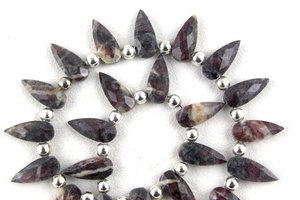Facettes en forme de poire, jaspe brun naturel, Agate, fabrication de bijoux, qualité supérieure, 1 brin, vente en gros - Product Image 6