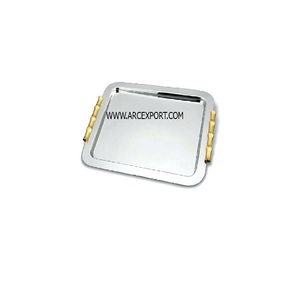 Bandeja de Comida de Acero Inoxidable de la Más Alta Calidad, Pulida a Espejo, Diseño de Lujo para el Hogar y la Cocina, Utensilios para Servir Alimentos - Product Image 1