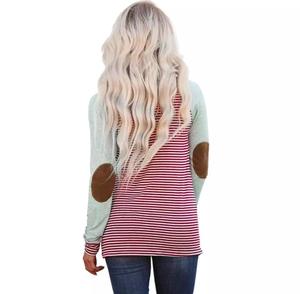 Camisetas informales de manga larga con cuello redondo para mujer, tela suave de estiramiento medio, lavable a máquina, blanco sólido, ajuste Regular, Otoño/Invierno - Product Image 6