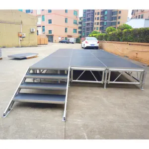 aluminum frame 4x8ft black mobile stage portable stage for music festival centerpieces decor