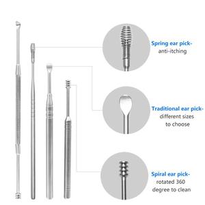 LA ELAHI 10 pièces en acier inoxydable argenté Kit de traitement du visage acné extracteur de points noirs Pimple Spot Comedone Popper Blackhead - Product Image 4