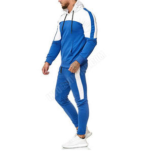 Survêtement pour hommes édition 2019, ensemble de deux pièces, vêtements personnalisés, hommes, ajusté, couleurs personnalisées, avec costume blanc à rayures latérales - Product Image 4