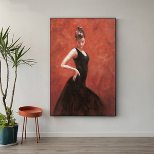 Opere d'arte dipinte a mano 3d canvas paint dancing girls photo for office home living room decoration - Product Image 3