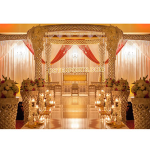 คริสตัลรูปพระราชวังสีทองสำหรับงานแต่งงานลายแมนดาลัสทำจากคริสตัลหรูหรา - Product Image 1
