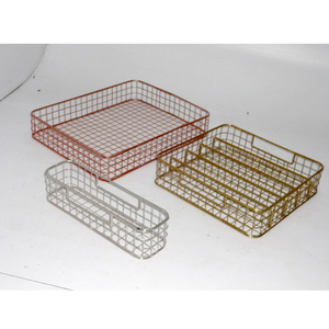 High Quality Brass Plated Metal Wire Mesh <b>Cutlery</b> <b>Basket</b> - Product Image 5