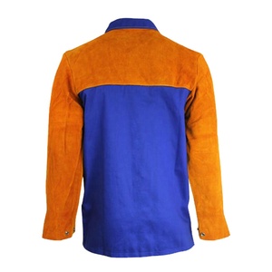 Chaqueta de soldadura de soldadores de cuero de vaca a prueba de fuego/chaqueta de soldadura resistente al calor/chaqueta de soldadura de cuero a prueba de calor - Product Image 3