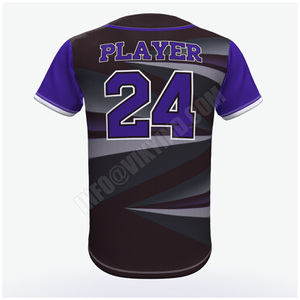 Uniformes de baseball avec logo et numéro, impression personnalisée, uniforme de sport d'équipe de Baseball 100% polyester - Product Image 6