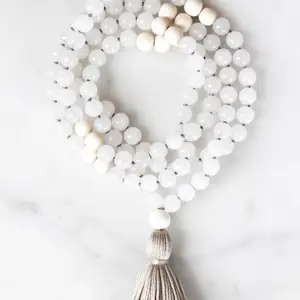 Quartz Mala Necklace | HEAL | Mala Beads Necklace Mala Tassel Necklace