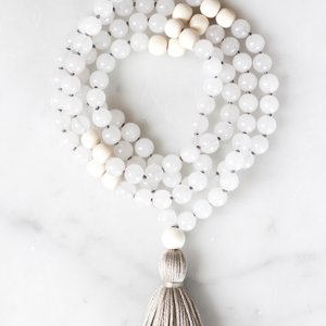 Quartz Mala <b>Necklace</b> | HEAL | Mala <b>Beads</b> <b>Necklace</b>, Mala Tassel <b>Necklace</b> - Product Image 1