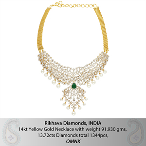 14kt สร้อยคอเพชรสีเหลืองทองสำหรับผู้หญิง - Product Image 6