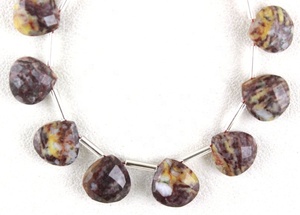 Cuentas de jaspe Natural con forma de corazón facetado genuino de 1 hebra de alta calidad, fabricación de piedra de joyería hecha a mano, mayorista - Product Image 2