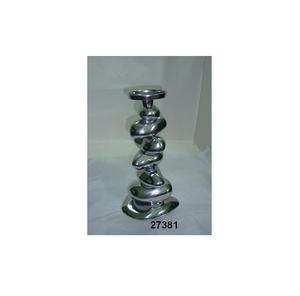 Vase à fleurs design en pierre d'aluminium gravé avec miroir poli pour décor à la maison décor de table de bureau de salon - Product Image 1