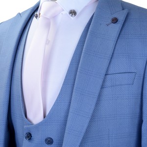 Venta caliente viscosa y poliéster Slim Fit personalizado último diseño hombres traje, lujo élite profesional nueva producción - Product Image 2