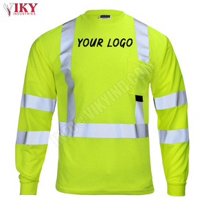 HBC personnalisé Ansi classe 3 chemise de sécurité réfléchissante homme vêtements de travail Construction ingénieur sécurité réfléchissant à manches longues chemises haute visibilité - Product Image 5