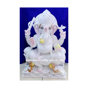 Indian Marble Ganpati Statue - Product Image 1