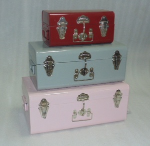 Contenedor de almacenamiento de metal, caja de almacenamiento, conjunto de ropa de lujo para el hogar, estampado blanco y azul, organizador Technics Logo Style Time - Product Image 3