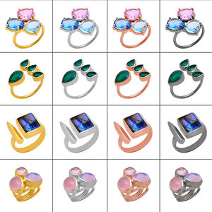 Bijoux en argent sterling 925 fantaisie forme améthyste pierres précieuses plaqué or boucles d'oreilles pendantes à la mode boucle d'oreille pendante pour mariage. - Product Image 6