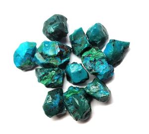 Chrysocolle naturelle pierre précieuse en vrac forme inégale brut non traité véritable fabrication de bijoux rugueux en gros - Product Image 1