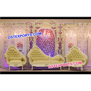 Exclusivo Fondo de Escenario para Bodas, Decoración de Estilo Indio, Paneles de Fondo Autoportantes, Escenario de Lujo Personalizado para Bodas en Canadá 
 - Product Image 1