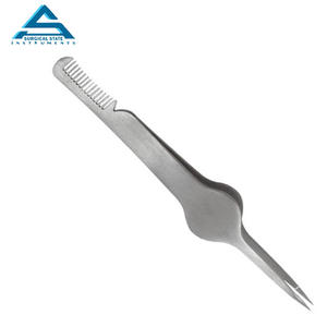 Punta inclinada de acero inoxidable Manicura personalizada Cuidado de la belleza Acabado Pulido Pinzas para cejas - Product Image 6